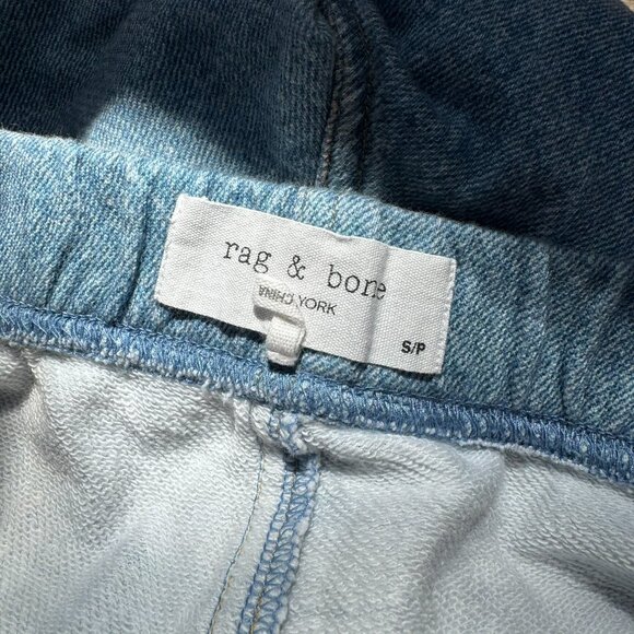 Rag & Bone Miramar Cotton Sweatpant Jeans Wide Leg Pant Light Blue Small - Picture 8 of 11